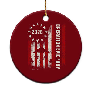Operation Epic Fury 2026 American Flag Bomber Ceramic Ornament B2 Spirit Patriotic Air Dominance TS02 1pc Red Print Your Wear