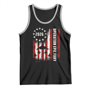 Operation Epic Fury 2026 American Flag Bomber Tank Top B2 Spirit Patriotic Air Dominance TS02 Black Athletic Heather Print Your Wear