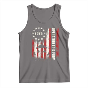 Operation Epic Fury 2026 American Flag Bomber Tank Top B2 Spirit Patriotic Air Dominance TS02 Deep Heather Print Your Wear