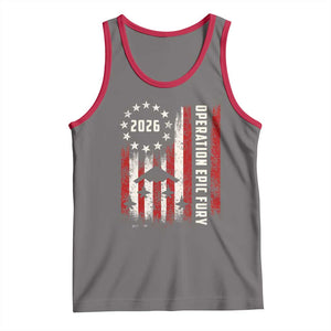 Operation Epic Fury 2026 American Flag Bomber Tank Top B2 Spirit Patriotic Air Dominance TS02 Deep Heather Red Print Your Wear