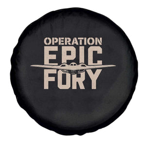Operation Epic Fury Stealth Bomber Silhouette Spare Tire Cover Patriotic B2 Spirit Aviation Statement TS02 Print Your Wear