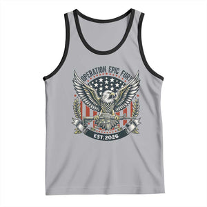 Operation Epic Fury Patriotic Eagle Crest Est 2026 Tank Top American Strength Freedom TS02 Athletic Heather Black Print Your Wear