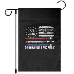 Operation Epic Fury 1776 2026 American Flag Aviation Garden Flag Freedom Anniversary Statement TS02 Black Print Your Wear