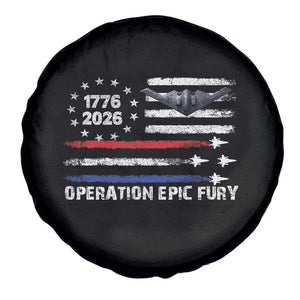 Operation Epic Fury 1776 2026 American Flag Aviation Spare Tire Cover Freedom Anniversary Statement TS02 Print Your Wear