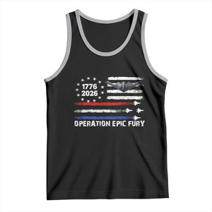 Operation Epic Fury 1776 2026 American Flag Aviation Tank Top Freedom Anniversary Statement TS02 Black Athletic Heather Print Your Wear