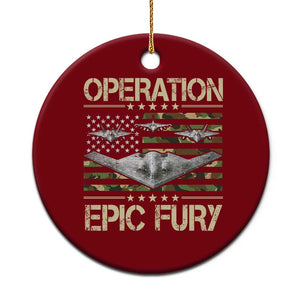 Operation Epic Fury Camo American Flag Ceramic Ornament B12 Spirit Stealth Bomber Formation Patriotic Air Power TS02 1pc Red Print Your Wear