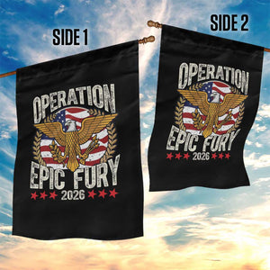 Operation Epic Fury 2026 Patriotic Eagle Crest Garden Flag American Strength and Freedom TS02 Print Your Wear