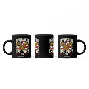 Operation Epic Fury 2026 Patriotic Eagle Crest Coffee Mug American Strength and Freedom TS02 Print Your Wear