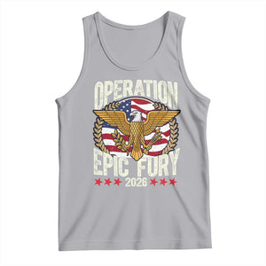 Operation Epic Fury 2026 Patriotic Eagle Crest Tank Top American Strength and Freedom TS02 Athletic Heather Print Your Wear
