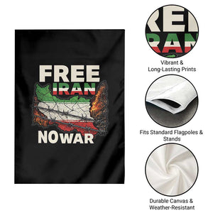 Free Iran No War Protest Graphic Garden Flag Barbed Wire Freedom Human Rights Solidarity TS02 Print Your Wear