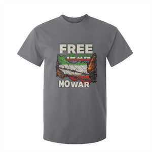Free Iran No War Protest Graphic T Shirt For Kid Barbed Wire Freedom Human Rights Solidarity TS02 Charcoal Print Your Wear