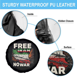 Free Iran No War Protest Graphic Spare Tire Cover Barbed Wire Freedom Human Rights Solidarity TS02 Print Your Wear