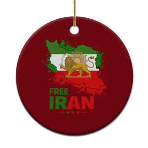 Free Iran Lion And Sun Map Graphic Ceramic Ornament Persian Heritage Freedom Support TS02 1pc Red Print Your Wear