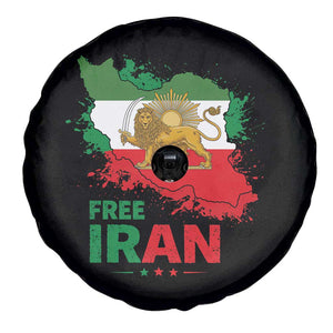 Free Iran Lion And Sun Map Graphic Spare Tire Cover Persian Heritage Freedom Support TS02 Print Your Wear
