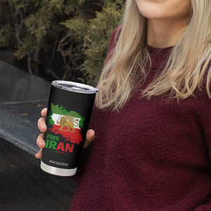 Free Iran Lion And Sun Map Graphic Tumbler Cup Persian Heritage Freedom Support TS02 Print Your Wear