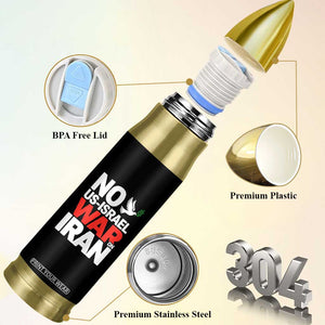 No US Israel War On Iran Bullet Tumbler Anti War Peace Dove TS02 Print Your Wear