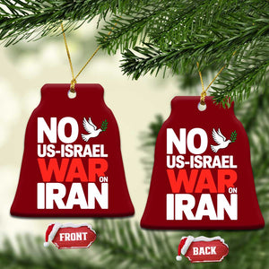 No US Israel War On Iran Ceramic Ornament Anti War Peace Dove TS02 Print Your Wear