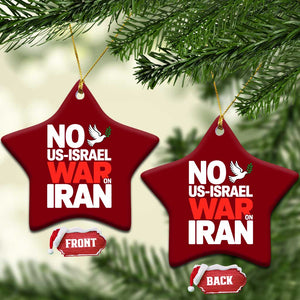 No US Israel War On Iran Ceramic Ornament Anti War Peace Dove TS02 Print Your Wear