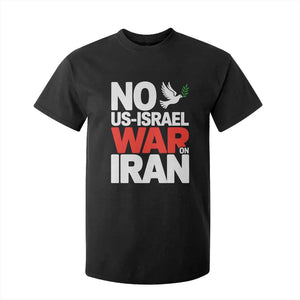 No US Israel War On Iran T Shirt For Kid Anti War Peace Dove TS02 Black Print Your Wear