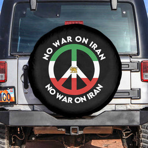 No War On Iran Peace Symbol Spare Tire Cover Iranian Lion Emblem Anti War Protest TS02 No hole Black Print Your Wear