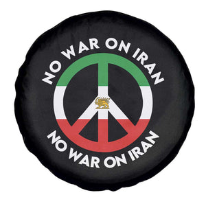 No War On Iran Peace Symbol Spare Tire Cover Iranian Lion Emblem Anti War Protest TS02 Print Your Wear