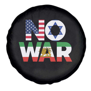 No War USA Israel Iran Flags Spare Tire Cover Anti War Protest Political Statement TS02 Print Your Wear