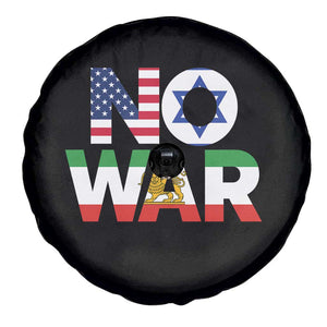 No War USA Israel Iran Flags Spare Tire Cover Anti War Protest Political Statement TS02 Print Your Wear