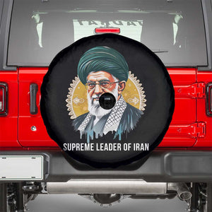 Supreme Leader Of Iran Graphic Portrait Spare Tire Cover Iranian Political Figure TS02 Black Print Your Wear