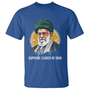 Supreme Leader Of Iran Graphic Portrait T Shirt Iranian Political Figure TS02 Royal Blue Print Your Wear
