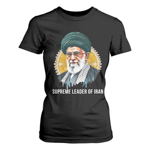 Supreme Leader Of Iran Graphic Portrait T Shirt For Women Iranian Political Figure TS02 Black Print Your Wear