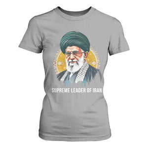 Supreme Leader Of Iran Graphic Portrait T Shirt For Women Iranian Political Figure TS02 Sport Gray Print Your Wear
