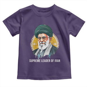 Supreme Leader Of Iran Graphic Portrait Toddler T Shirt Iranian Political Figure TS02 Purple Print Your Wear