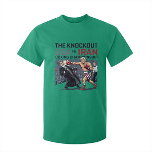 Sarcastic USA vs Iran Knockout Boxing Championship T Shirt For Kid Funny Political Satire Fight Night TS02 Irish Green Print Your Wear