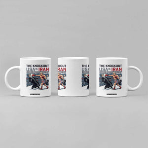 Sarcastic USA vs Iran Knockout Boxing Championship Coffee Mug Funny Political Satire Fight Night TS02 Print Your Wear