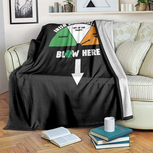 Irish Breathalyzer Blow Here Funny Drinking Gauge Throw Blanket St Patricks Day Party Offensive Adult Humor TS02 Print Your Wear