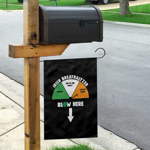 Irish Breathalyzer Blow Here Funny Drinking Gauge Garden Flag St Patricks Day Party Offensive Adult Humor TS02 Print Your Wear