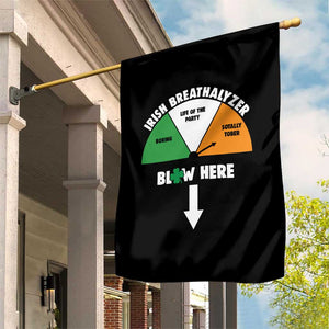 Irish Breathalyzer Blow Here Funny Drinking Gauge Garden Flag St Patricks Day Party Offensive Adult Humor TS02 Print Your Wear
