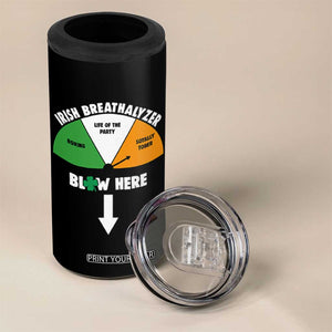 Irish Breathalyzer Blow Here Funny Drinking Gauge 4 in 1 Can Cooler Tumbler St Patricks Day Party Offensive Adult Humor TS02 Print Your Wear