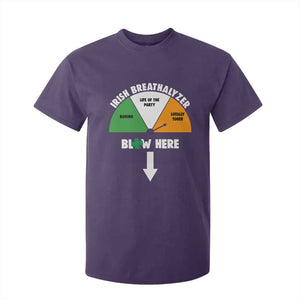 Irish Breathalyzer Blow Here Funny Drinking Gauge T Shirt For Kid St Patricks Day Party Offensive Adult Humor TS02 Purple Print Your Wear