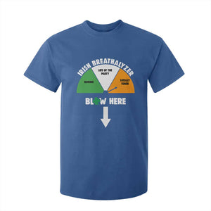 Irish Breathalyzer Blow Here Funny Drinking Gauge T Shirt For Kid St Patricks Day Party Offensive Adult Humor TS02 Royal Blue Print Your Wear