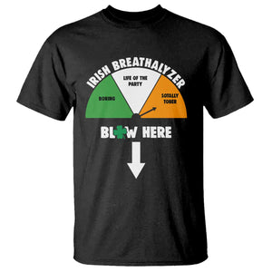 Irish Breathalyzer Blow Here Funny Drinking Gauge T Shirt St Patricks Day Party Offensive Adult Humor TS02 Black Print Your Wear