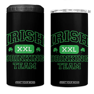 Irish Drinking Team XXL Funny St Patricks Day Party Squad 4 in 1 Can Cooler Tumbler TS02 One Size: 16 oz Black Print Your Wear