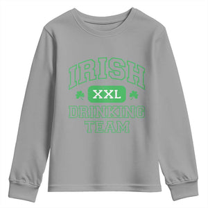 Irish Drinking Team XXL Funny St Patricks Day Party Squad Youth Sweatshirt TS02 Sport Gray Print Your Wear