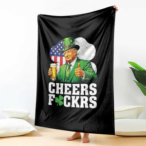 Cheers Fckers Funny Trump Irish Toast Throw Blanket St Patricks Day Drinking Humor TS02 Print Your Wear