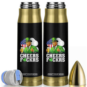Cheers Fckers Funny Trump Irish Toast Bullet Tumbler St Patricks Day Drinking Humor TS02 Black Print Your Wear