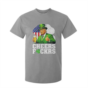 Cheers Fckers Funny Trump Irish Toast T Shirt For Kid St Patricks Day Drinking Humor TS02 Sport Gray Print Your Wear