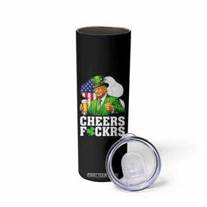 Cheers Fckers Funny Trump Irish Toast Skinny Tumbler St Patricks Day Drinking Humor TS02 Print Your Wear