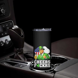 Cheers Fckers Funny Trump Irish Toast Skinny Tumbler St Patricks Day Drinking Humor TS02 Print Your Wear