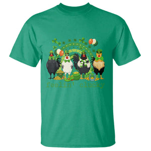Funny St Patricks Day Chicken Shamrock T Shirt Feelin Clucky Hen Lucky Clover Pun Irish Humor TS02 Irish Green Print Your Wear