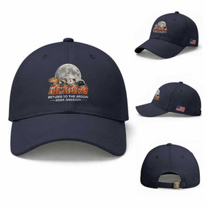 2026 Mission Lunar Orbit Animal Crew Baseball Cap Funny Capybara Raccoon Opossum Skunk Astronauts TS02 Baseball Cap Universal Fit Navy Print Your Wear